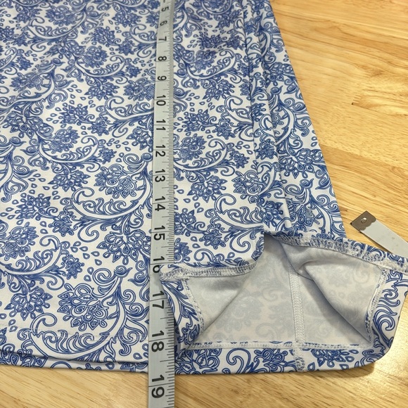 Blue Floral Active Performance Stretchy Skort Skirt LG. NWOT - Picture 6 of 10